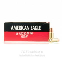 Federal 25 ACP Ammo - 1000 Rounds of 50 Grain FMJ Ammunition